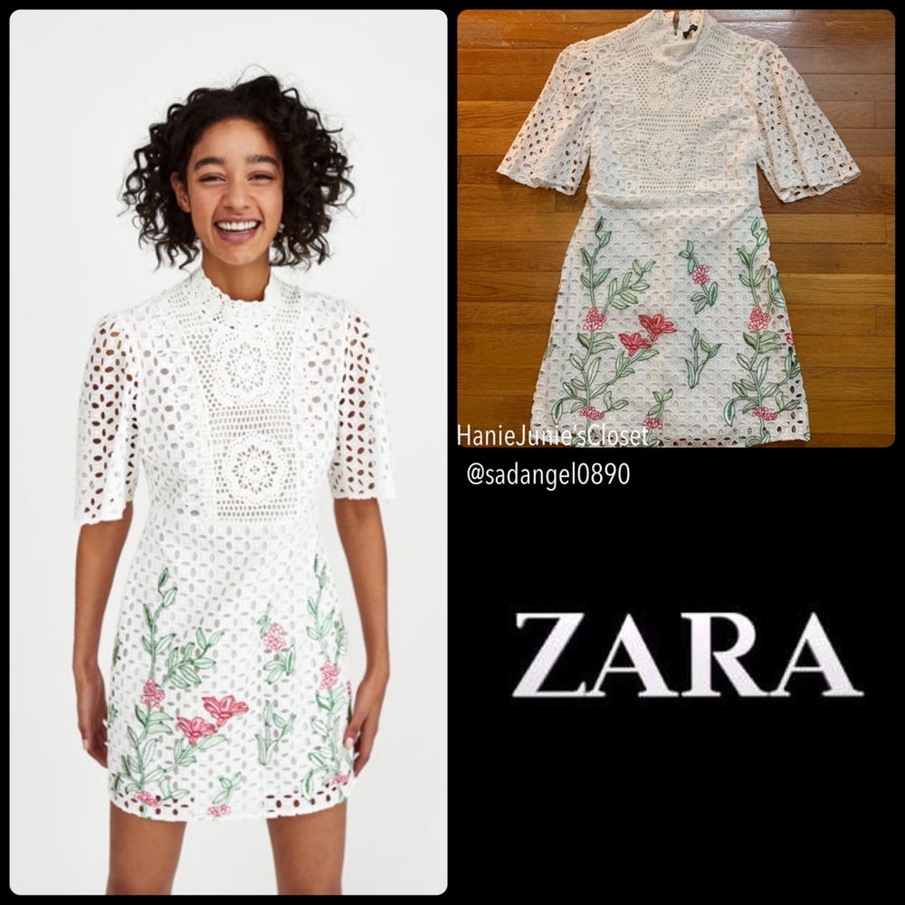 [BNWT]ZARA EMBROIDERED LACE DRESS